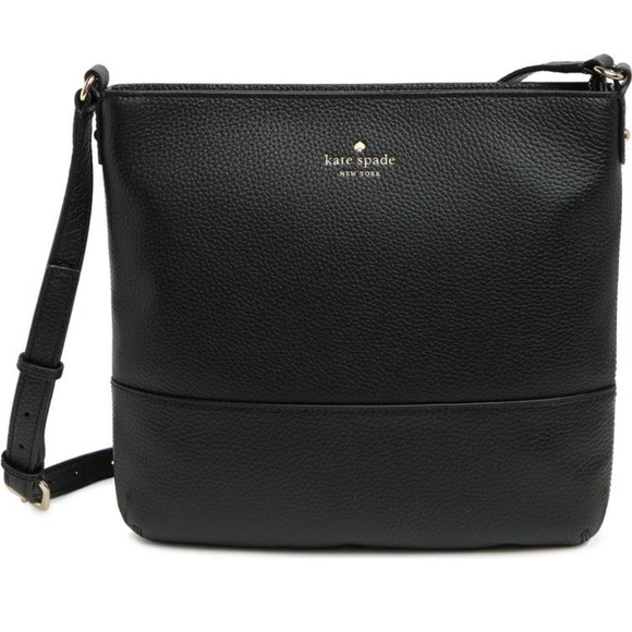 kate spade Handbags - KATE SPADE Black Pebbled Leather “Cora” Crossbody Bag Like New!